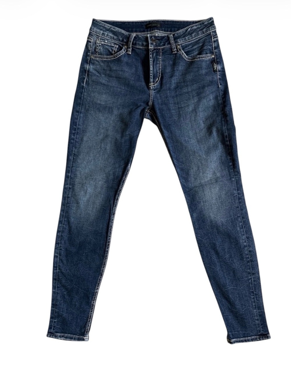 LIKE NEW SILVER AVERY SKINNY JEANS SIZE 29X29